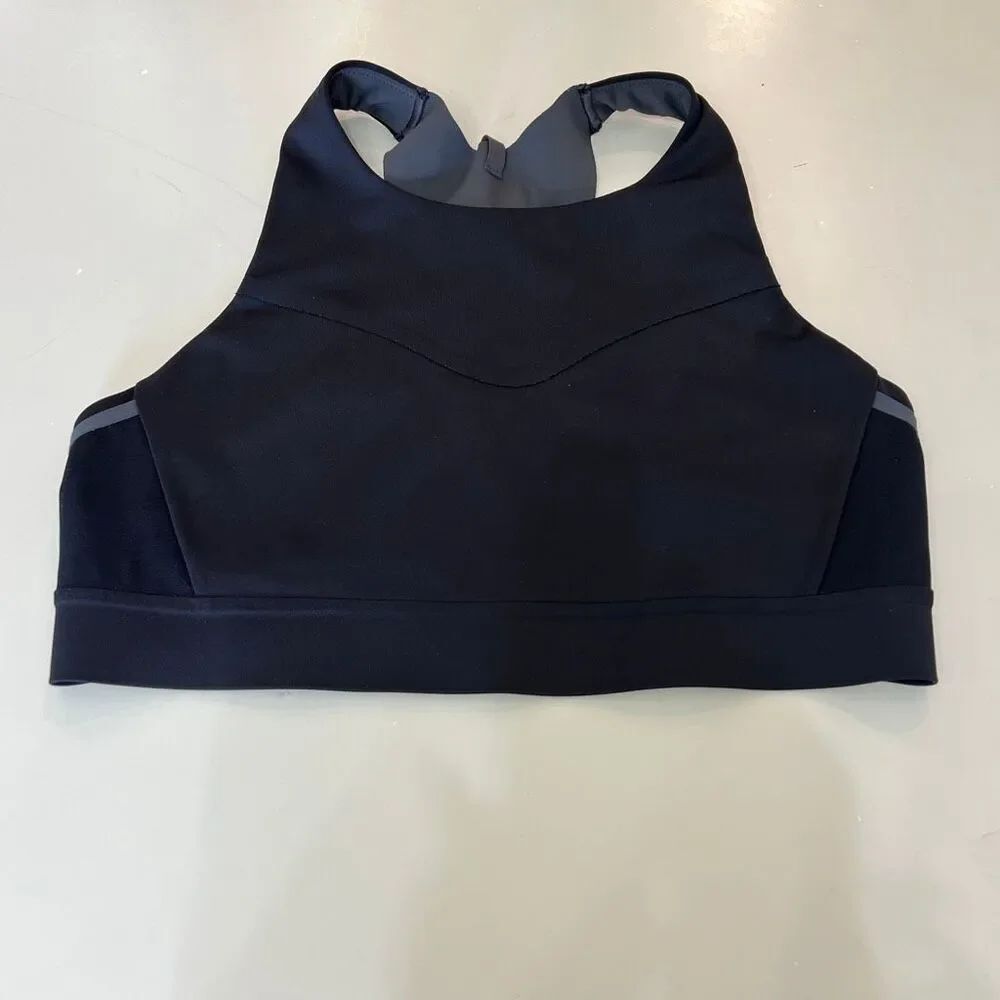 Brooks Women's Running Racerback Drive 3 Pocket Run Sports Bra Black Size 34DD